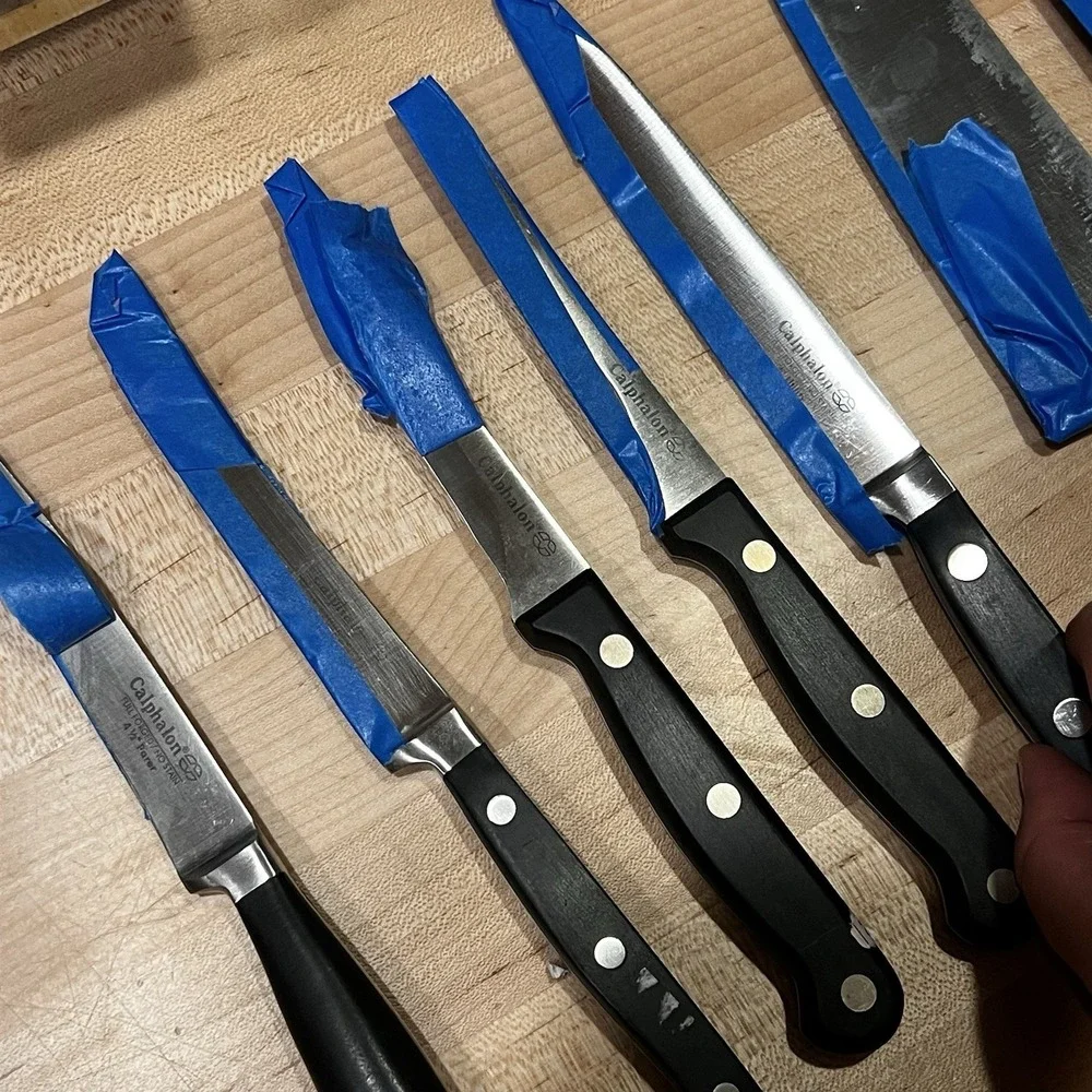 Calphalon‎ Forged Cutlery 8-Piece Knife Set & Butcher Block